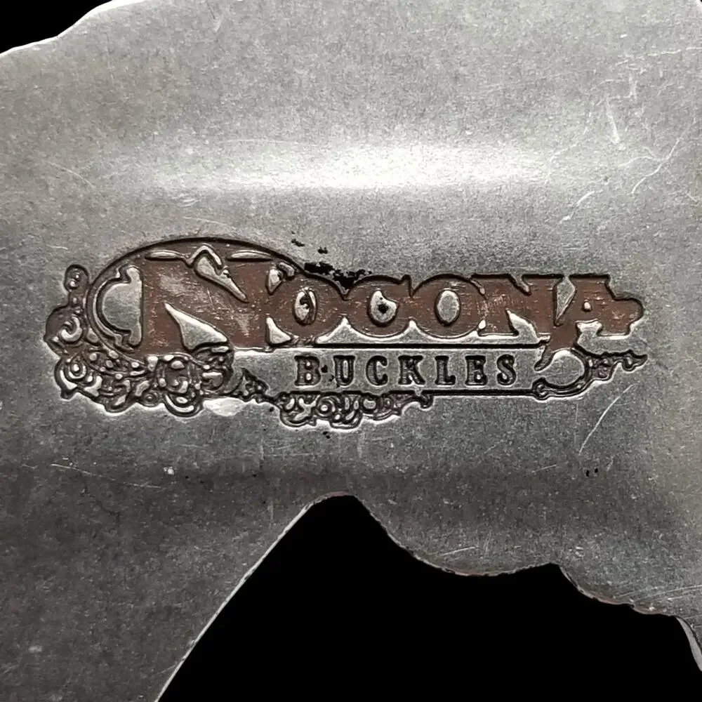 Vintage Belt Buckle Nocona Buckles Horseshoe‎ Horse Torso Rhinestones Western